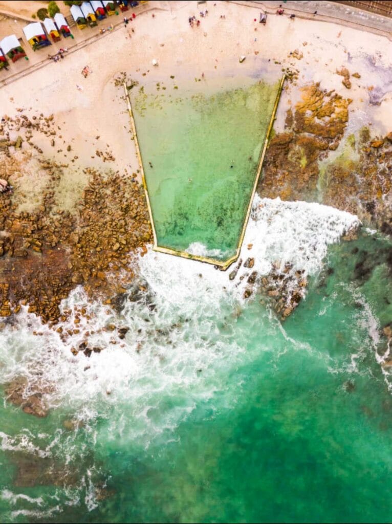 The Deep South: A Local's Guide to Beaches, Cafés, Trails & Hidden Gems St James tidal pool aerial view