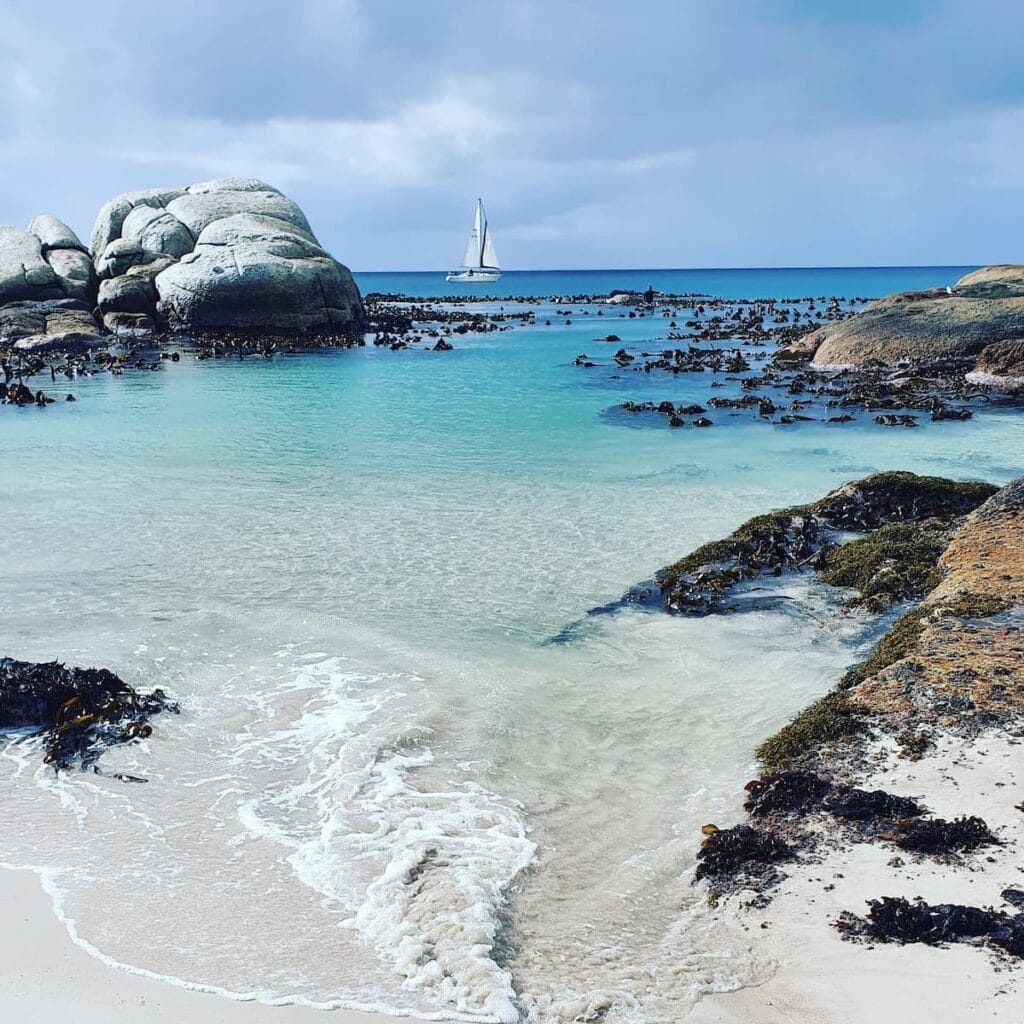 Simonstown waters edge sail boat