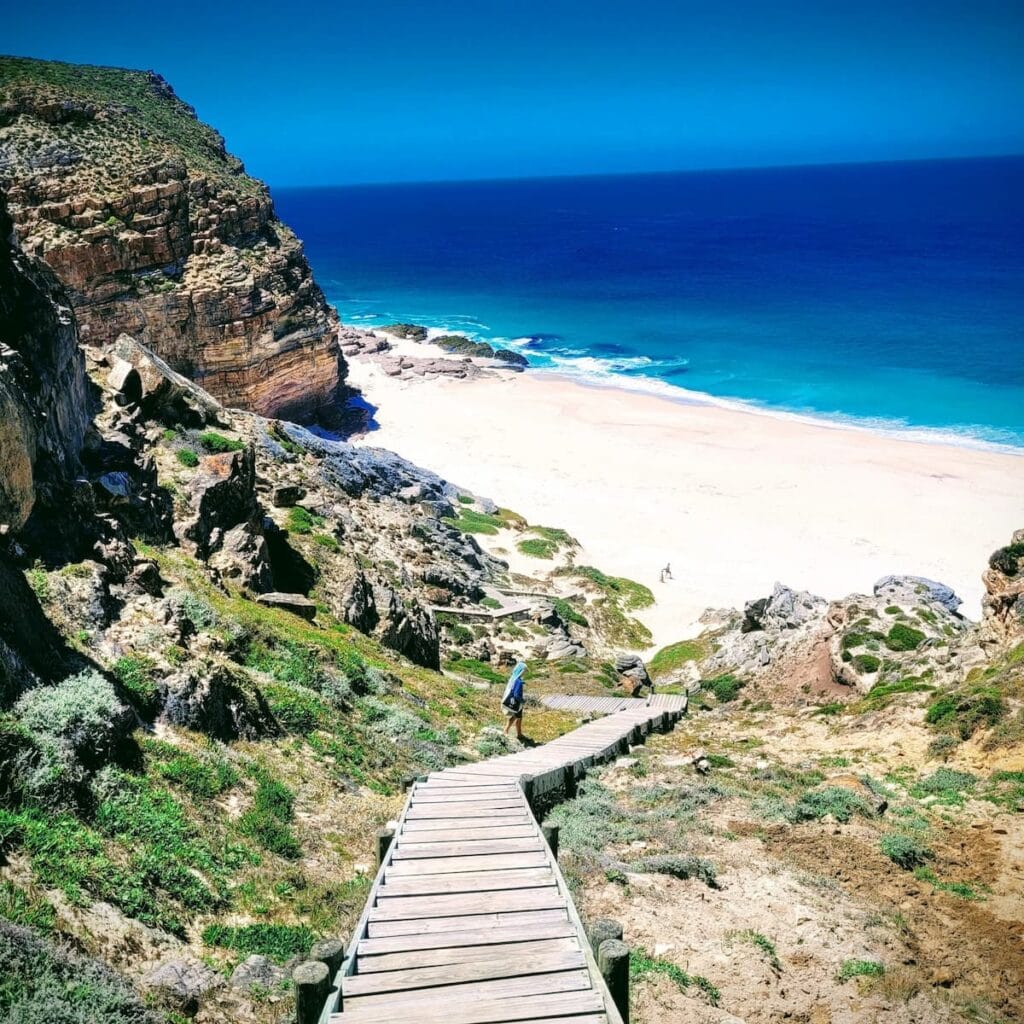 Deep south Cape Point Diaz beach walkway
